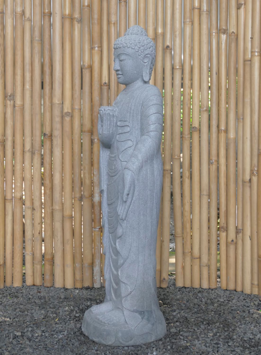  Product image 3 of the product “Standing Buddha with Lotus Flower, ca. 123 cm H ”